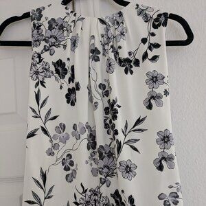 Calvin Klein Printed Flower Purple Top
